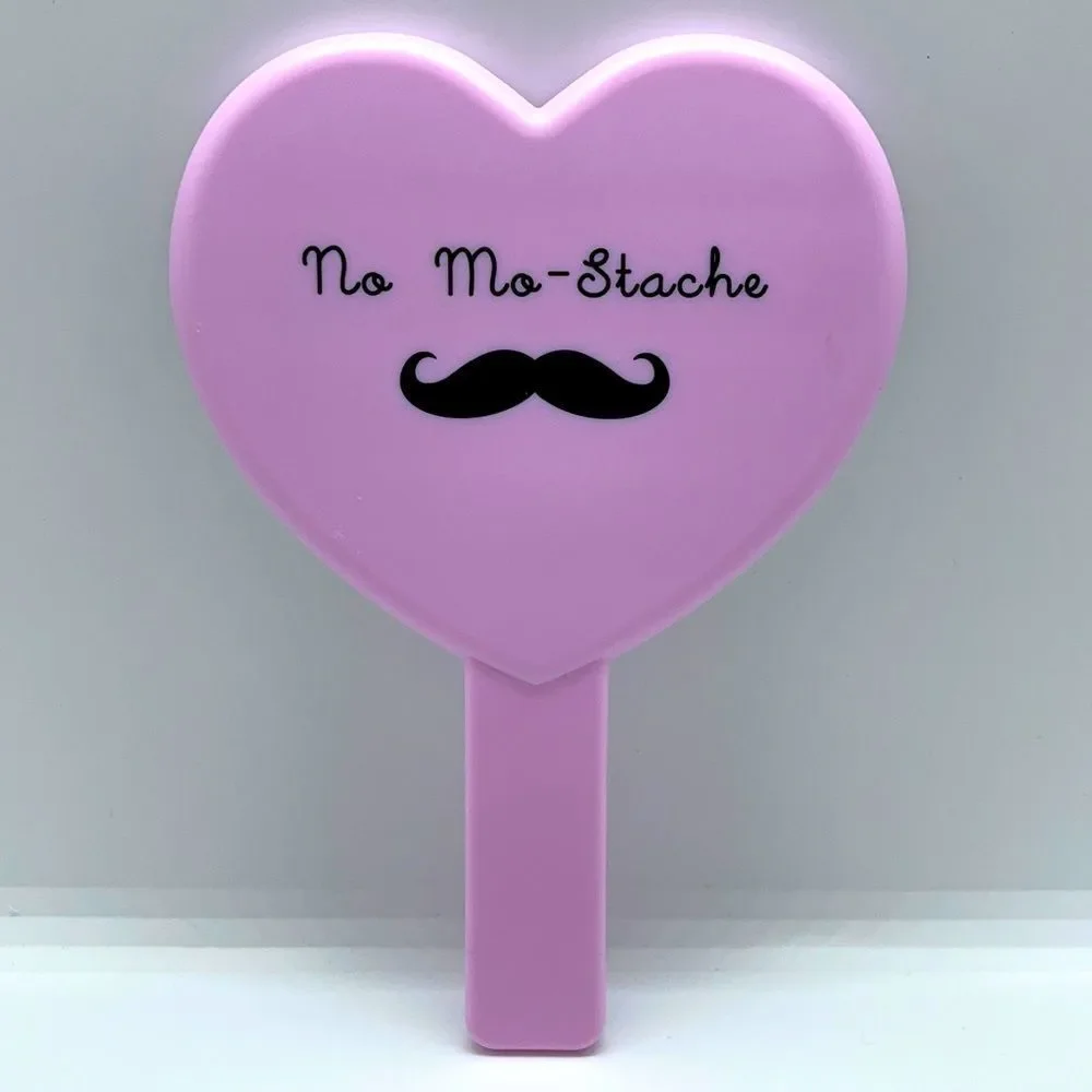 NWT Pink Heart Shaped Hand Held Mirror - Picture 3 of 6